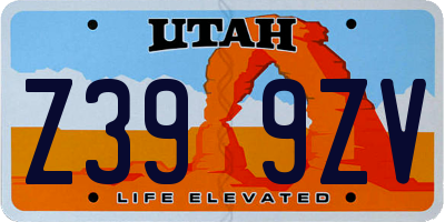 UT license plate Z399ZV