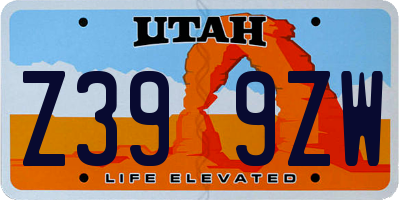 UT license plate Z399ZW