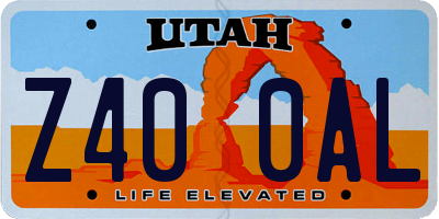 UT license plate Z400AL