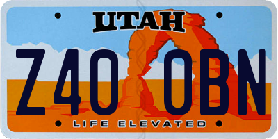 UT license plate Z400BN