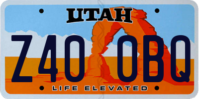 UT license plate Z400BQ