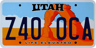 UT license plate Z400CA