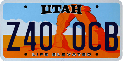 UT license plate Z400CB