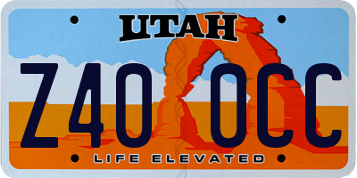 UT license plate Z400CC