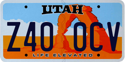 UT license plate Z400CV