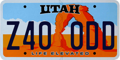 UT license plate Z400DD
