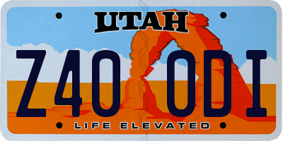 UT license plate Z400DI