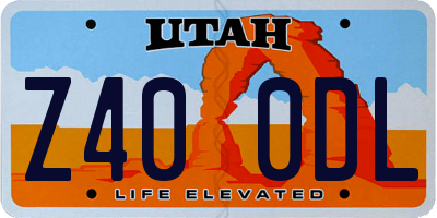 UT license plate Z400DL