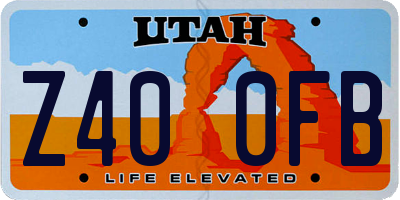 UT license plate Z400FB