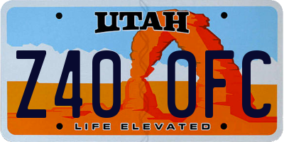 UT license plate Z400FC