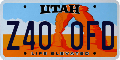 UT license plate Z400FD