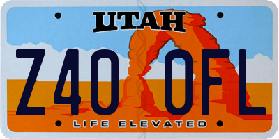 UT license plate Z400FL