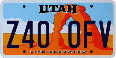 UT license plate Z400FV