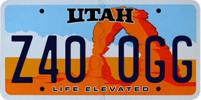 UT license plate Z400GG