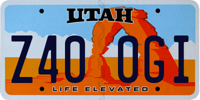 UT license plate Z400GI