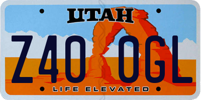 UT license plate Z400GL