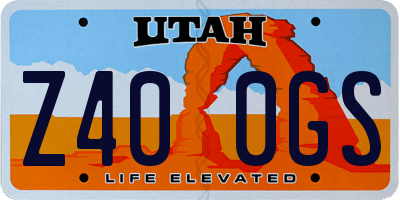 UT license plate Z400GS