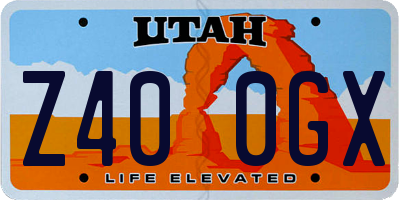 UT license plate Z400GX