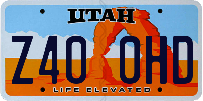 UT license plate Z400HD