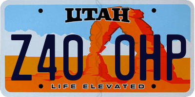 UT license plate Z400HP