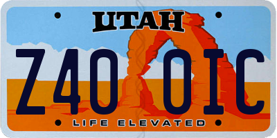 UT license plate Z400IC