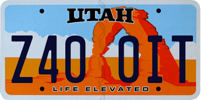 UT license plate Z400IT