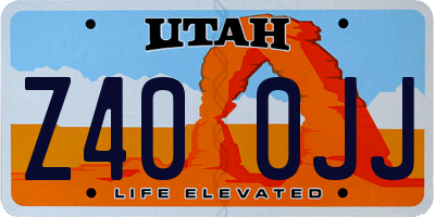 UT license plate Z400JJ