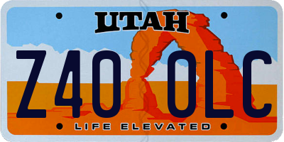 UT license plate Z400LC