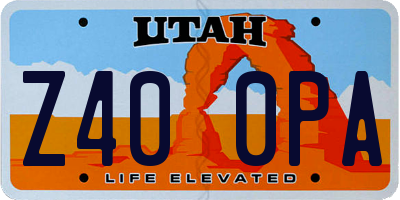 UT license plate Z400PA