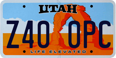 UT license plate Z400PC