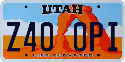 UT license plate Z400PI