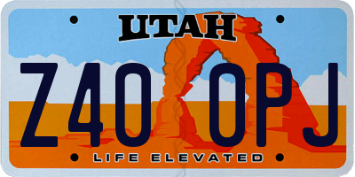 UT license plate Z400PJ