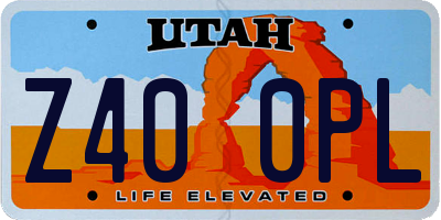 UT license plate Z400PL