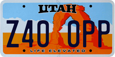 UT license plate Z400PP