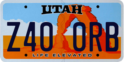 UT license plate Z400RB