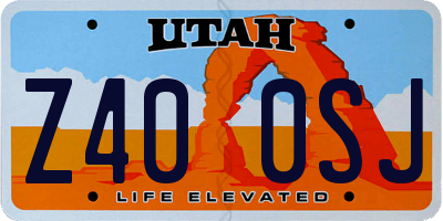UT license plate Z400SJ