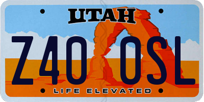 UT license plate Z400SL