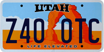 UT license plate Z400TC