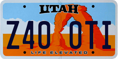 UT license plate Z400TI