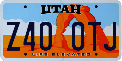 UT license plate Z400TJ