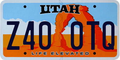 UT license plate Z400TQ