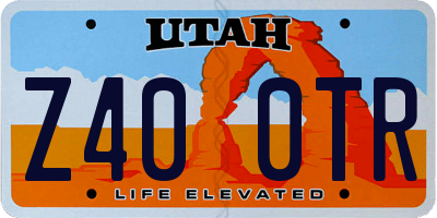 UT license plate Z400TR