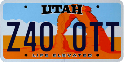 UT license plate Z400TT