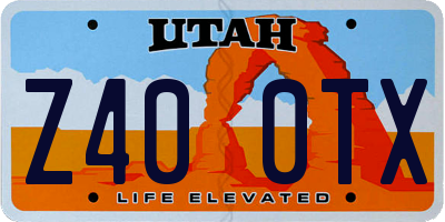 UT license plate Z400TX