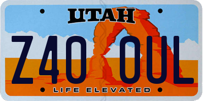 UT license plate Z400UL