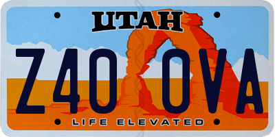 UT license plate Z400VA