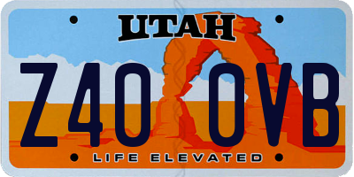 UT license plate Z400VB