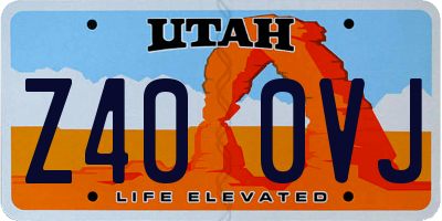 UT license plate Z400VJ