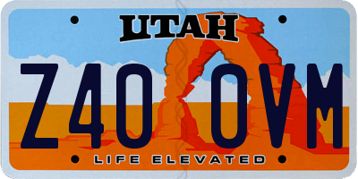 UT license plate Z400VM