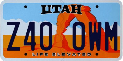 UT license plate Z400WM